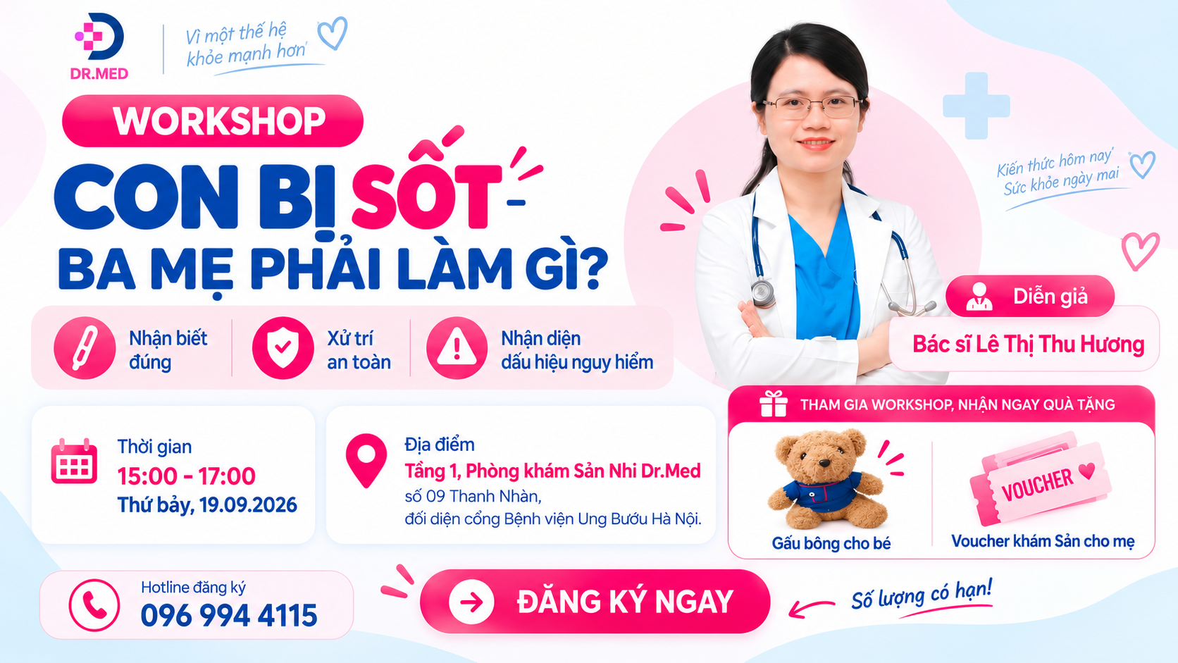 Workshop Xử lý đúng khi con bị ốm sốt